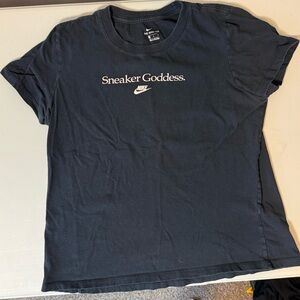 Nike Black Tee with White Logo